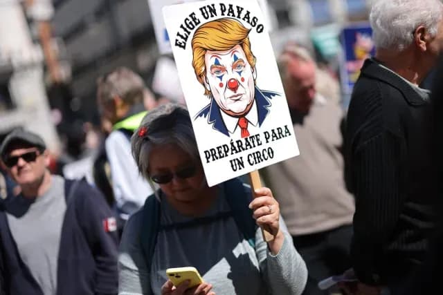 Protestas contra Donald Trump. Foto: AFP