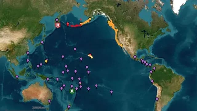 Alerta en varios países por tsunami. NOAA