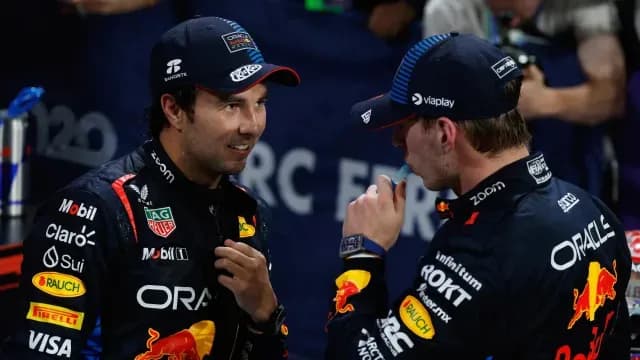 Checo Pérez y Max Verstappen