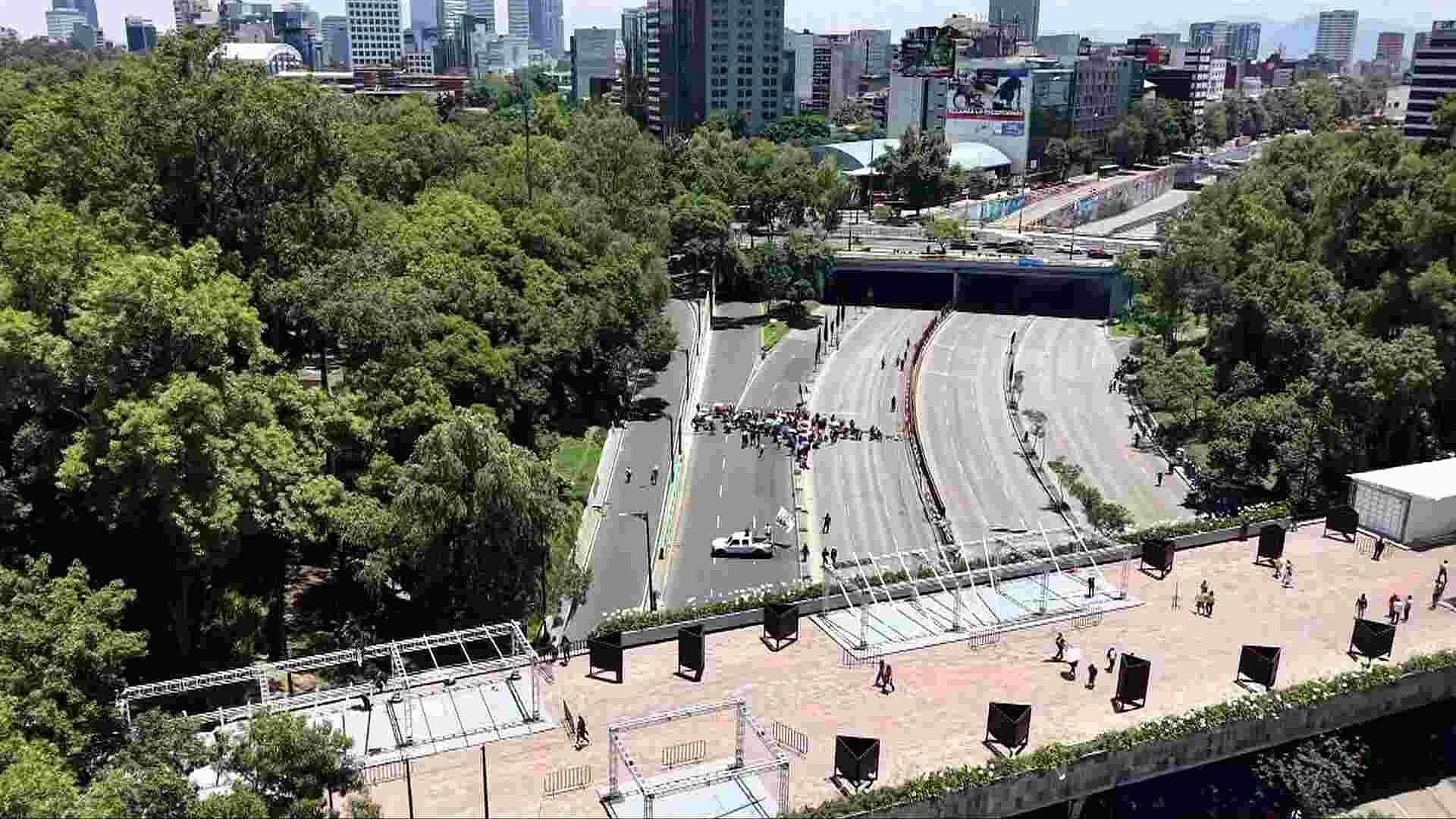 Circuito Interior Desde el Aire; Así se ve el Bloqueo de la CNTE Hoy 28 de Mayo