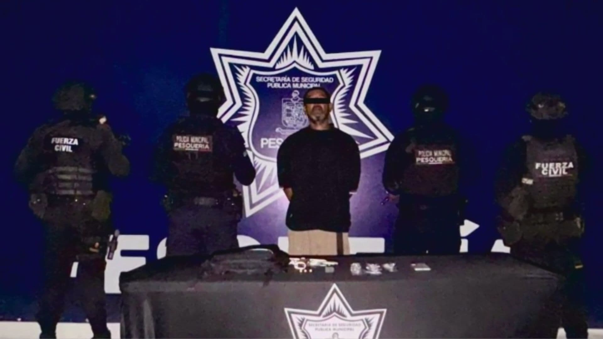 Detienen a Hombre Armado y Aseguran Droga en Pesquería Nuevo León