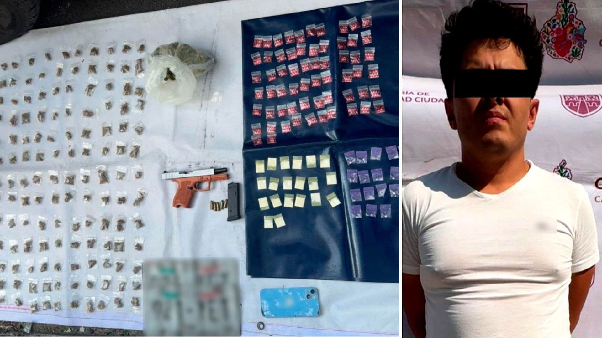 Detienen a Presunto Extorsionador y Narcomenudista en Jardín Balbuena, CDMX