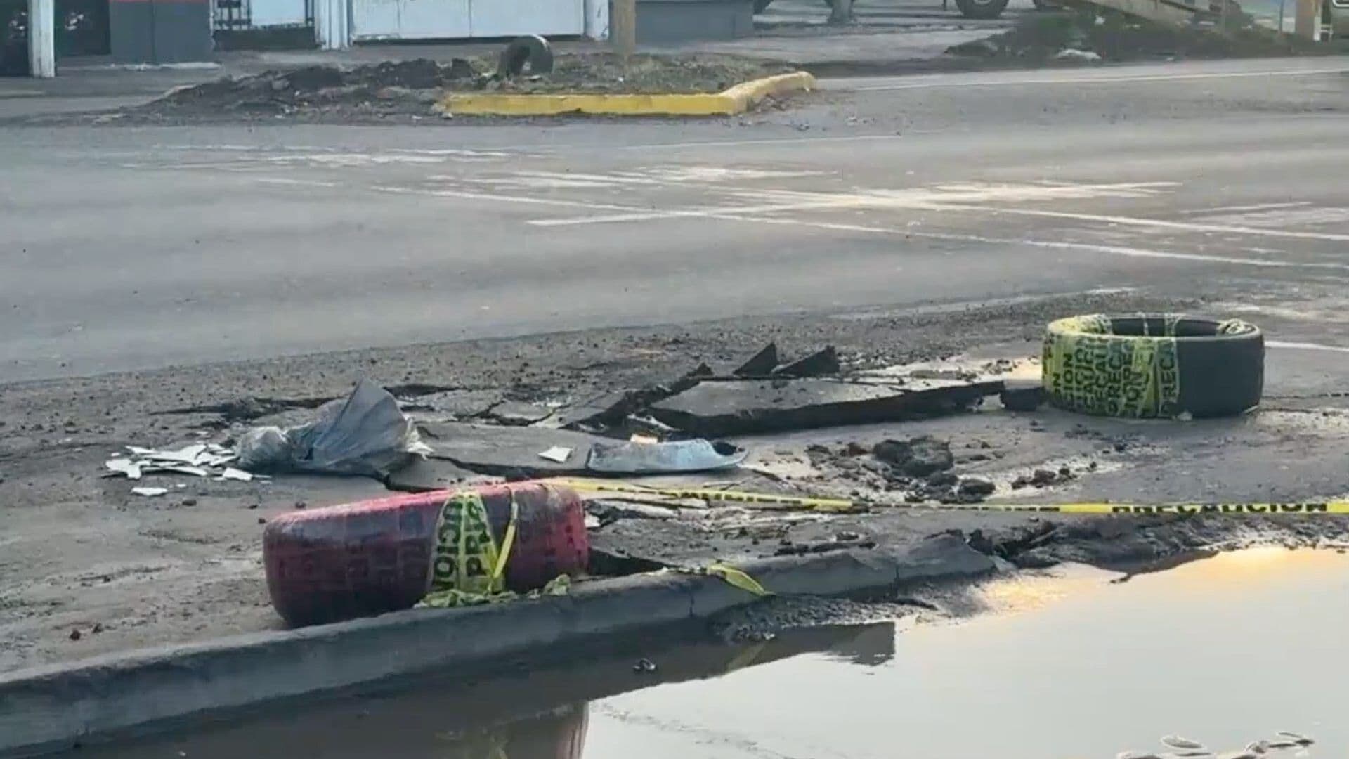 Lluvias Causan Daños en Asfalto de la Carretera Veracruz Xalapa Colonia Progreso