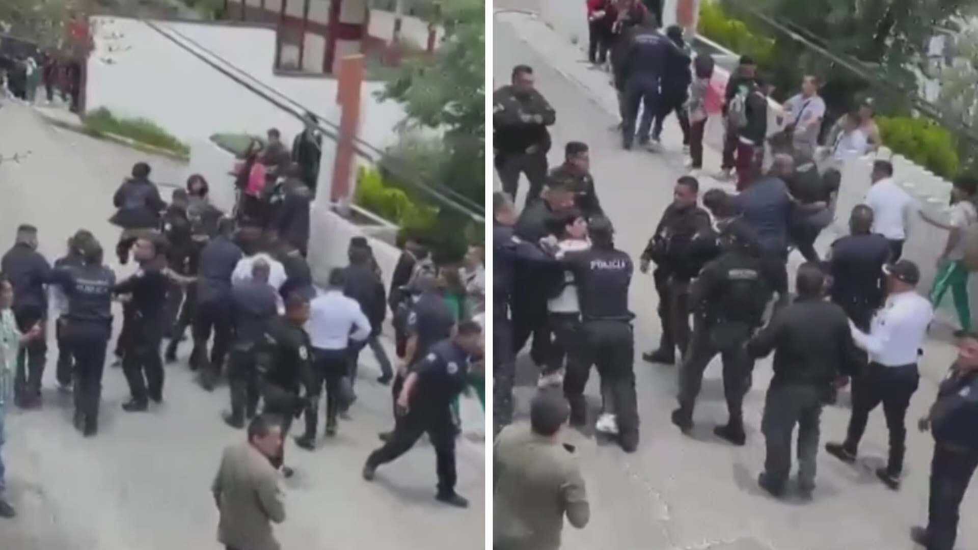 VIDEO: Alumnos de Conalep se Enfrentan con Policías de Huixquilucan, Edomex