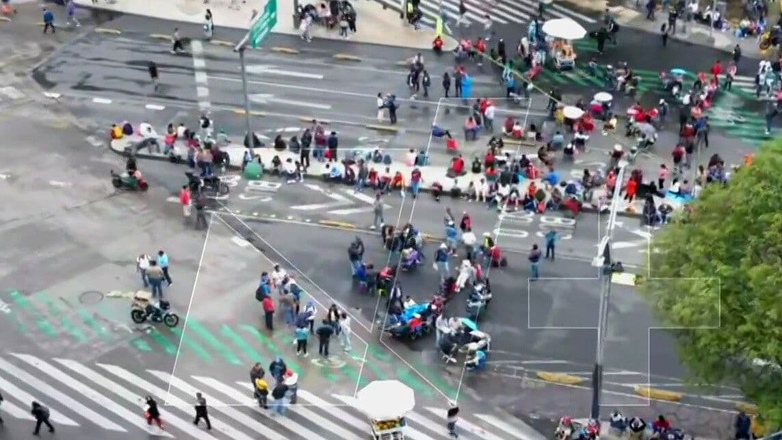 Así se Ve Desde el Aire Bloqueo de la CNTE en Reforma: Puntos Afectados