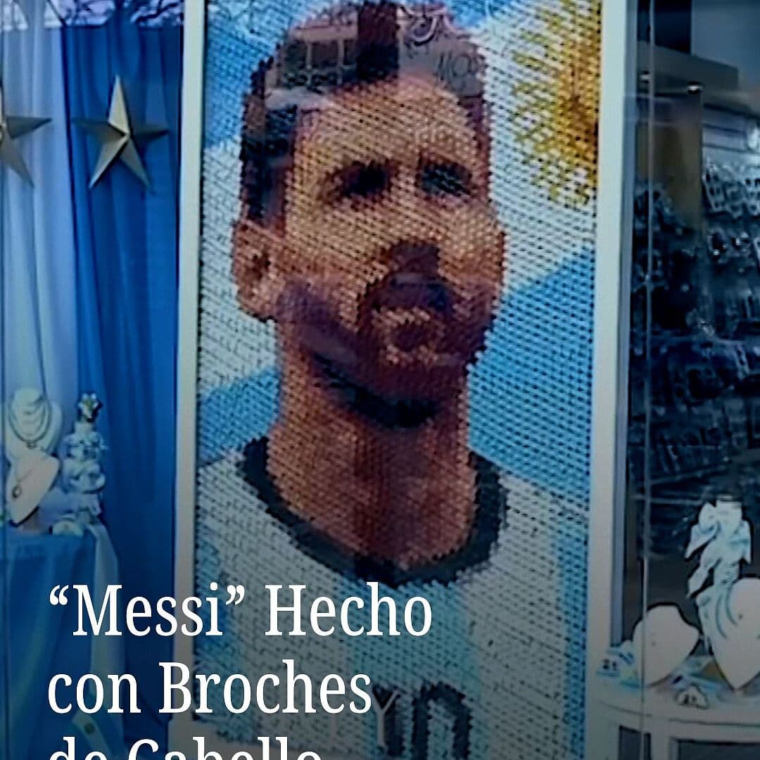 “Messi” Hecho Con Broches de Cabello