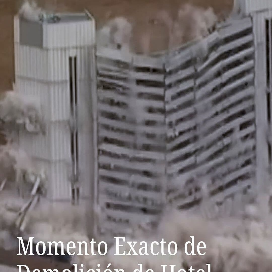 Momento de Demolición de Hotel en Texas, EUA
