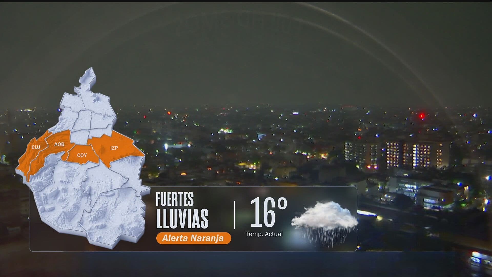 Activan Alerta Naranja en Cuatro Alcaldías de CDMX por Lluvias