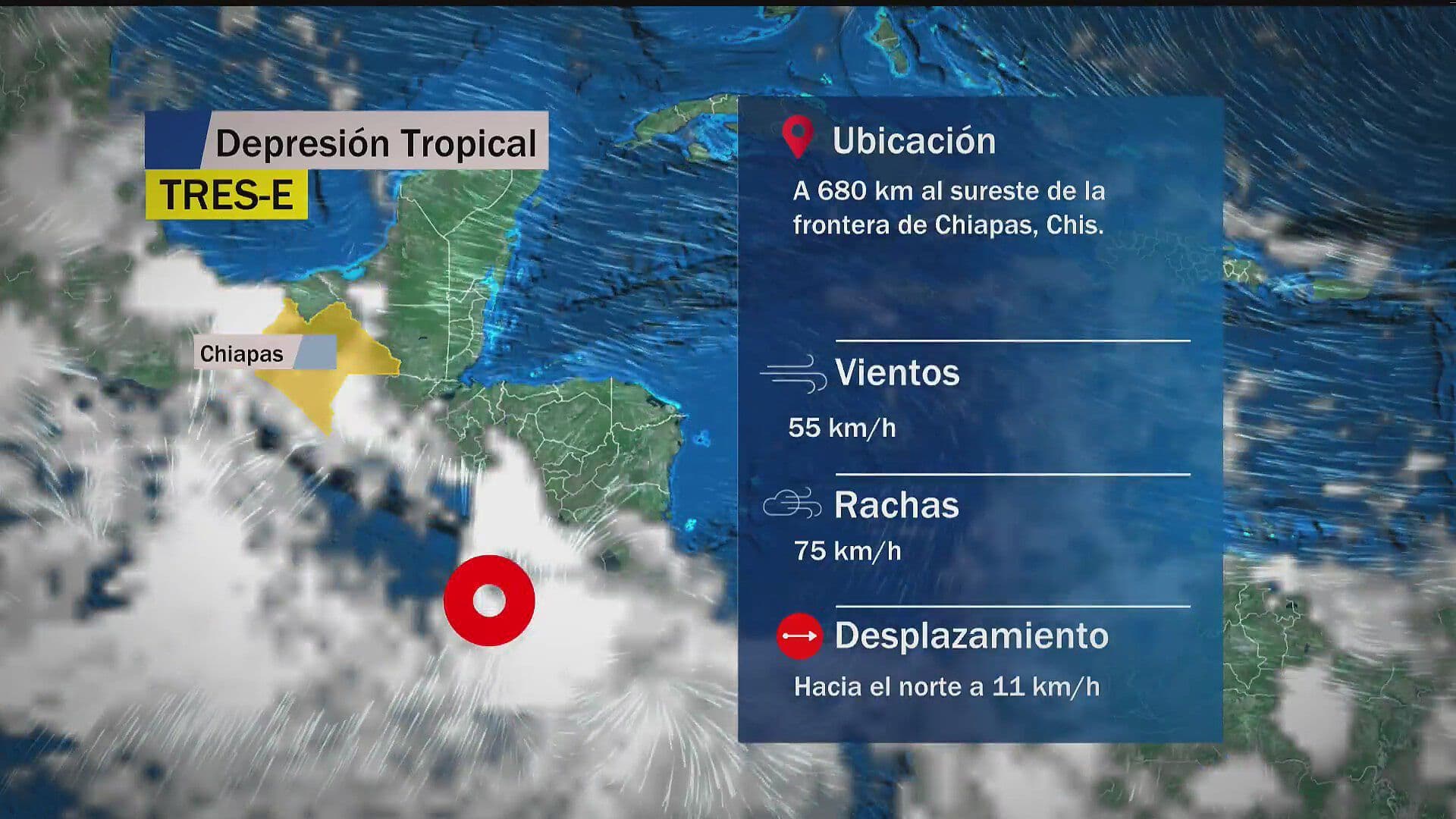 Se Forma la Depresión Tropical Tres-E; Esto se Sabe de su Trayectoria y Riesgo para México