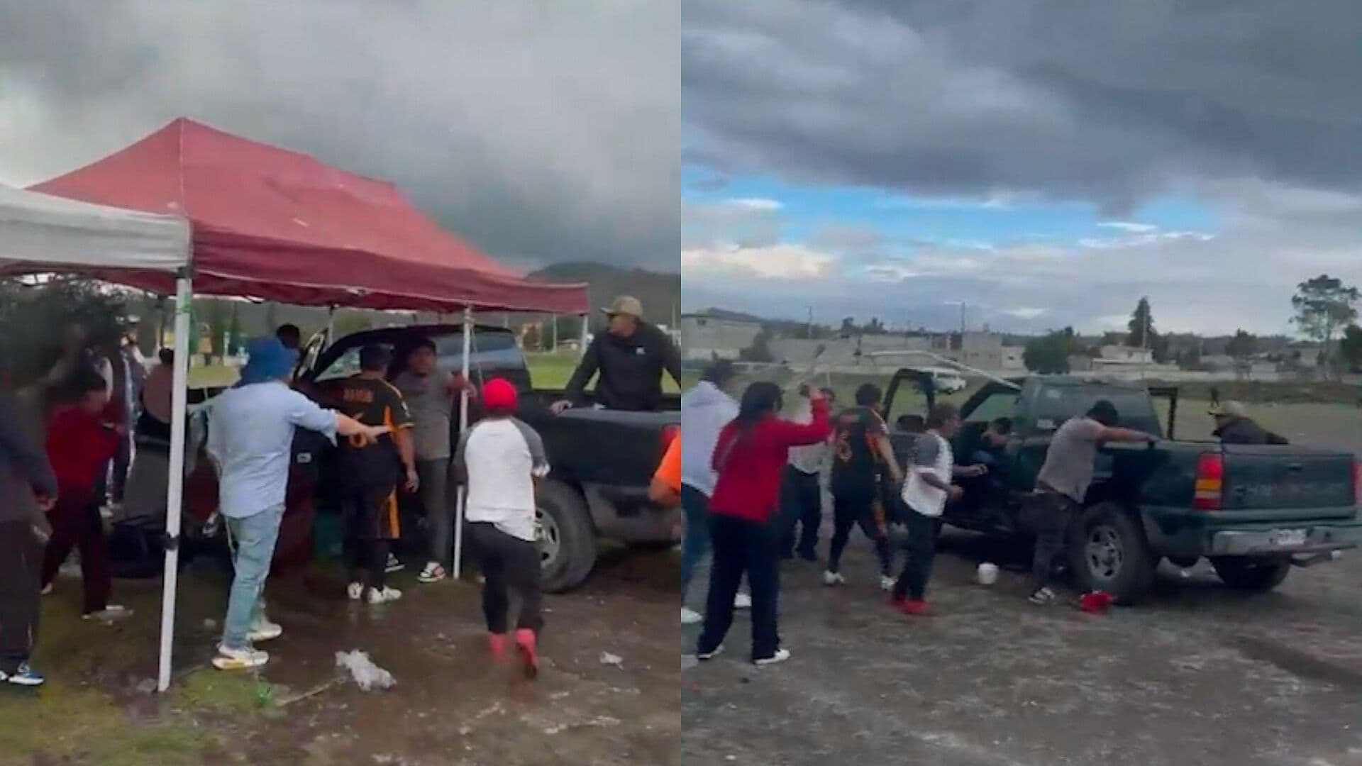 Video Momento Riña Pelea en Campo Futbol La Gloria Ciudad Serdán Puebla