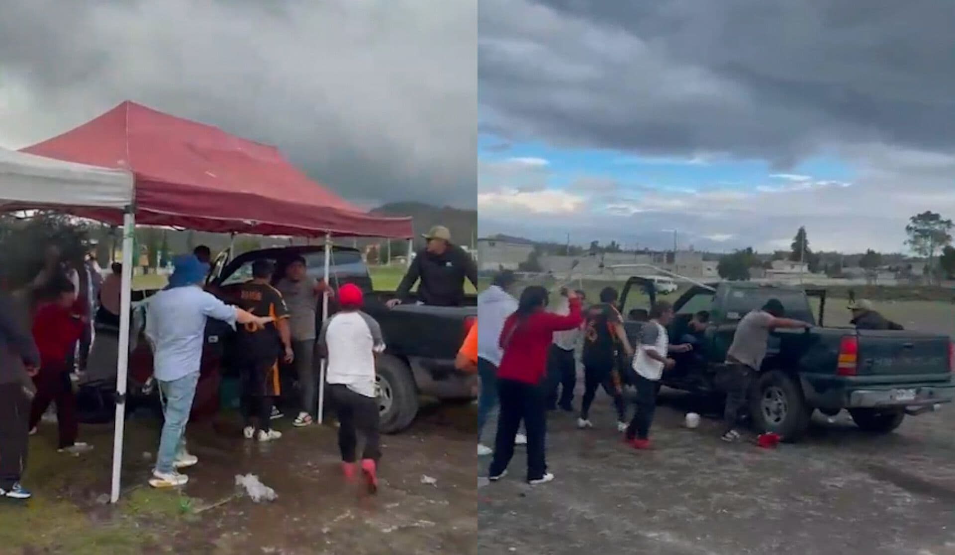 Video Momento Riña Pelea en Campo Futbol La Gloria Ciudad Serdán Puebla