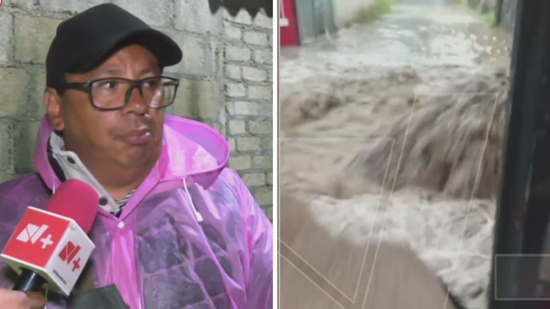 "El Río Llevaba Basura y Animales Muertos": Vecino Narra Desbordamiento en Huixquilucan, Edomex