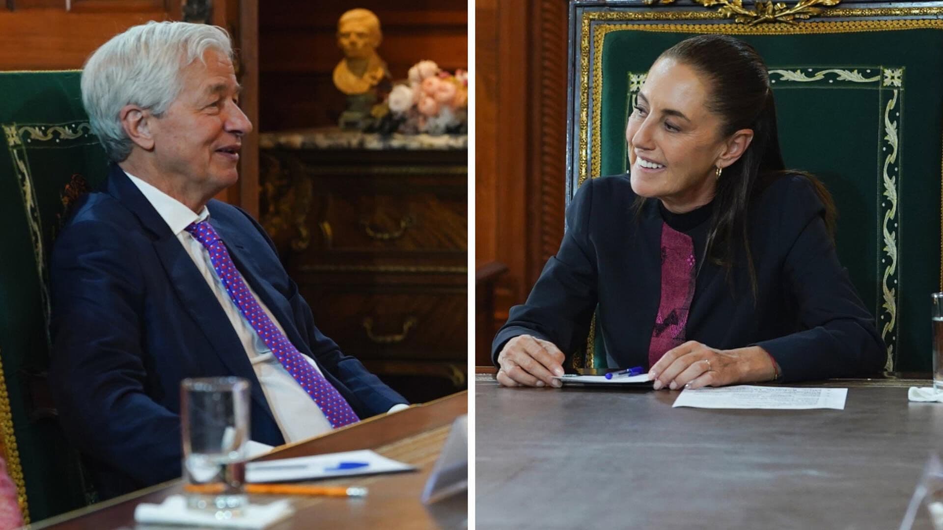 Sheinbaum se Reúne con Jamie Dimon, Director de J.P. Morgan, Banco con Más Valor a Nivel Mundial
