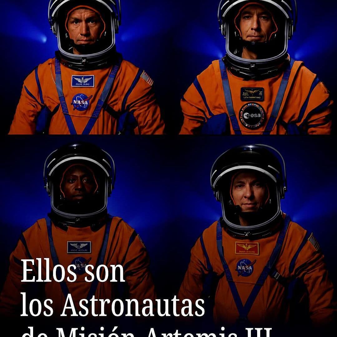 Ellos son los Astronautas de la Misión Artemis III