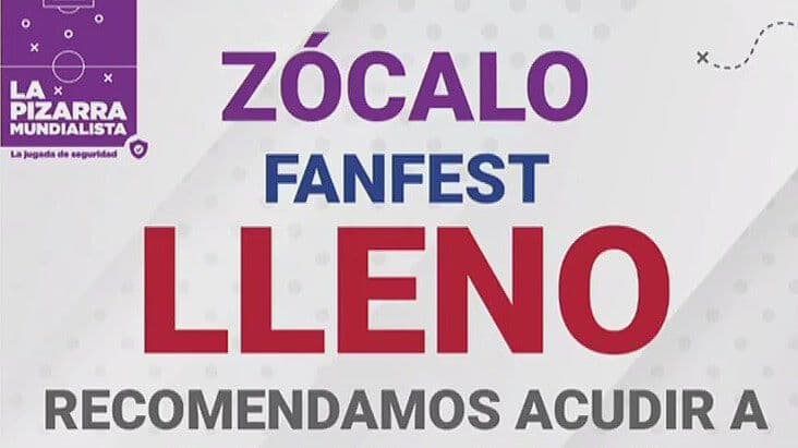 ¿Vas al Fan Festival del Zócalo? Autoridades Reportan Lleno Total y Recomiendan Otra Sede