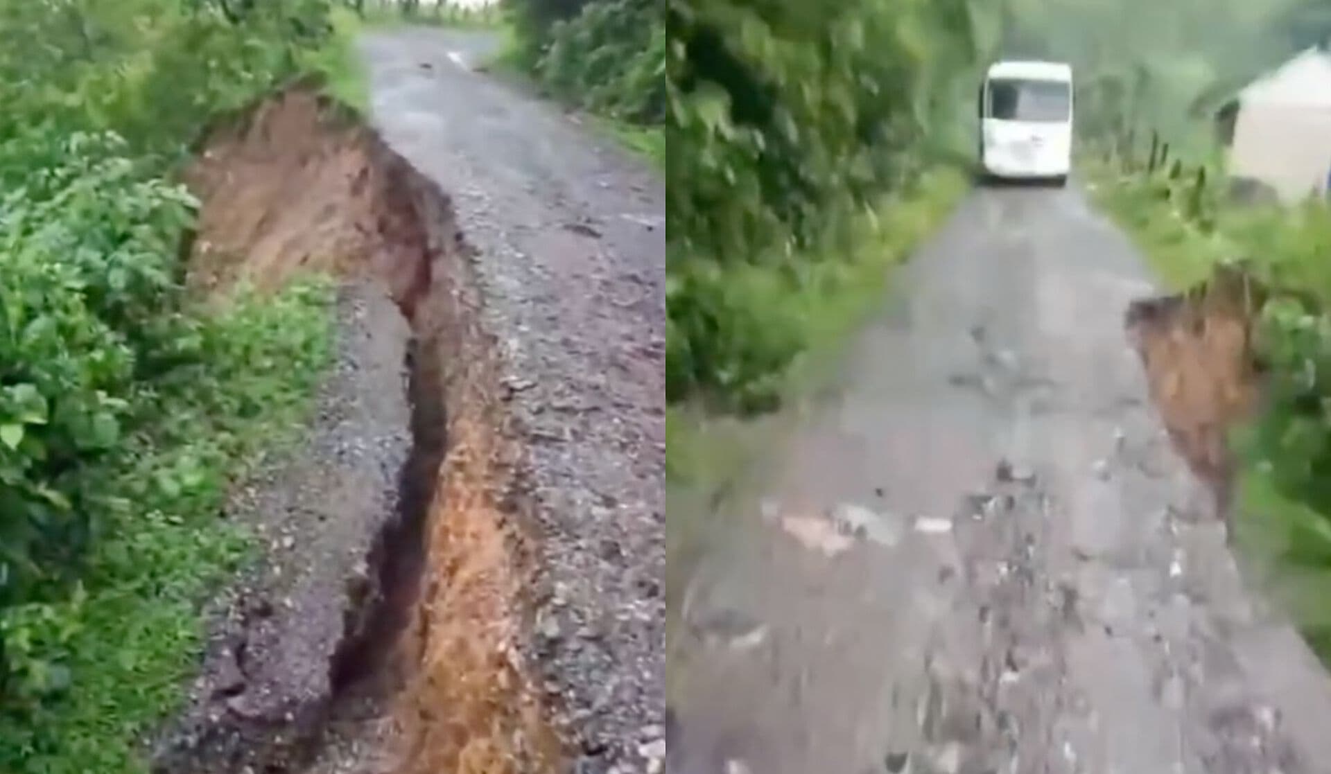 Afectaciones Desgajamiento Carretera Tlacotepec de Porfirio Díaz Puebla por Lluvias