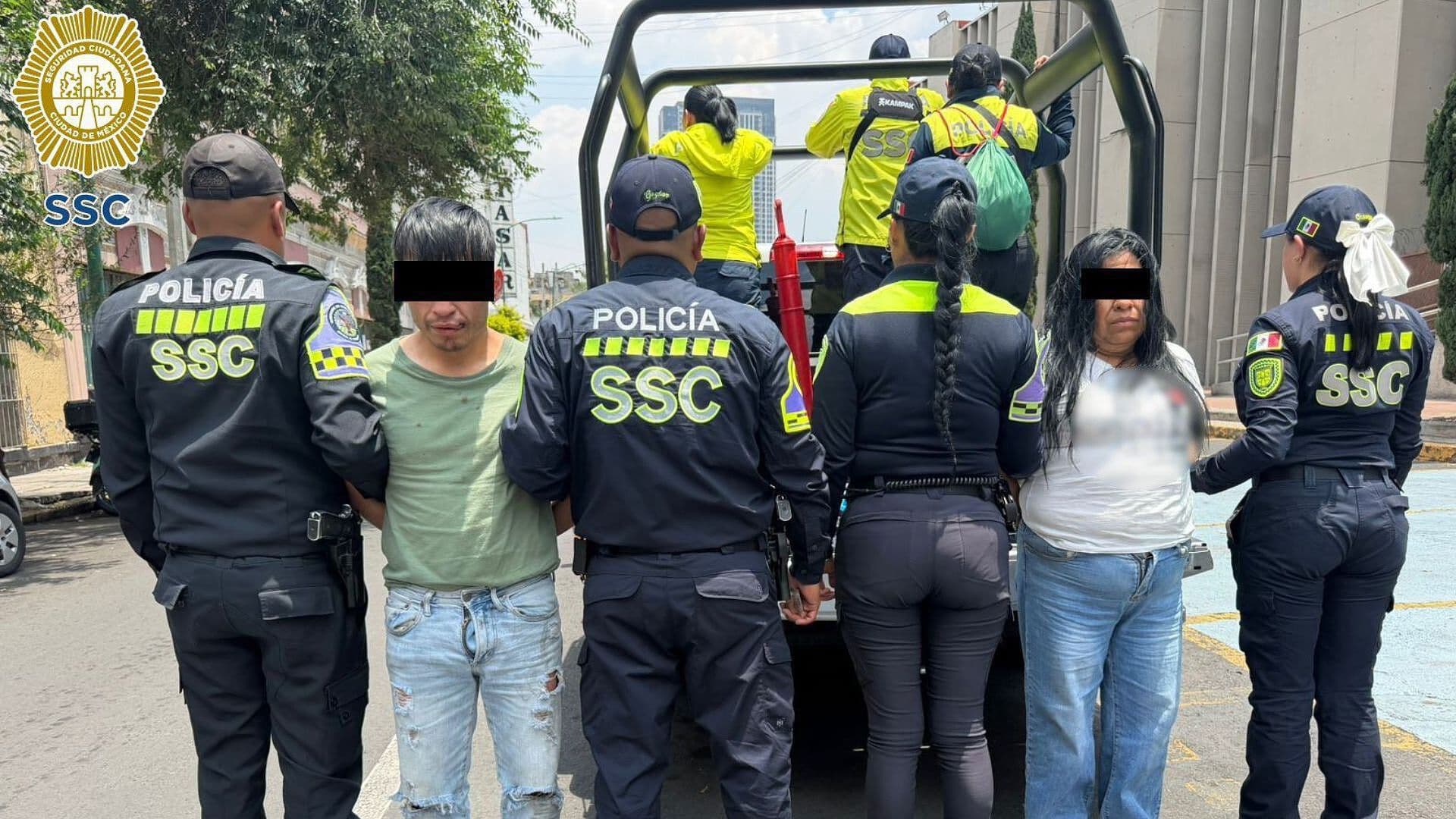 Cae Pareja con 13 Celulares Robados en Centro CDMX