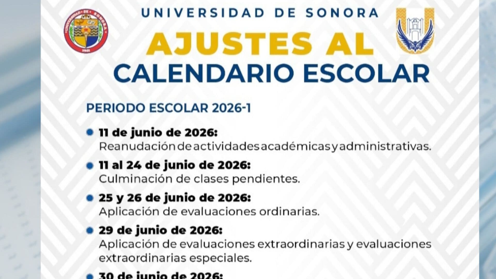Ajustan Calendario en Unison tras Levantamiendo de Huelga