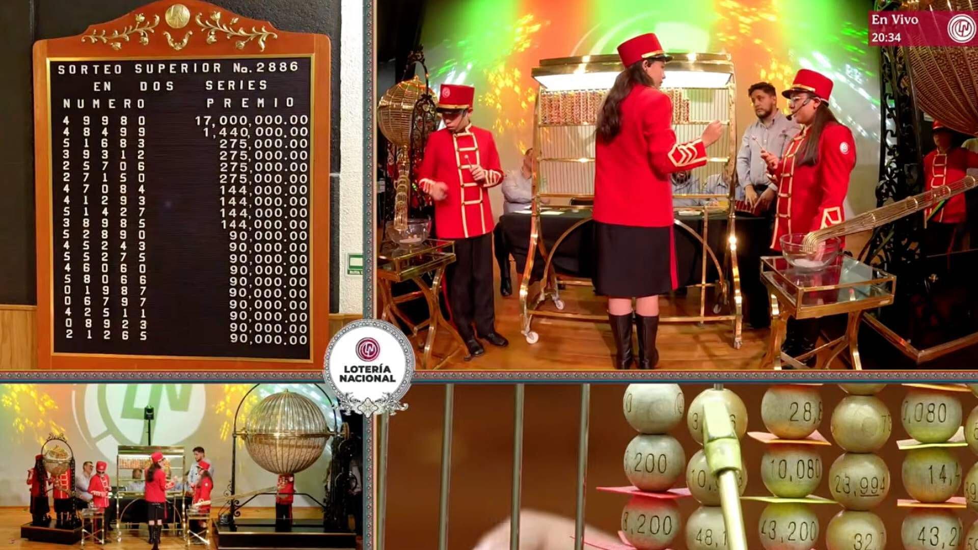 Resultado Premio Mayor Sorteo Superior 2886 de la Lotería Nacional de Hoy 12 de Junio 2026