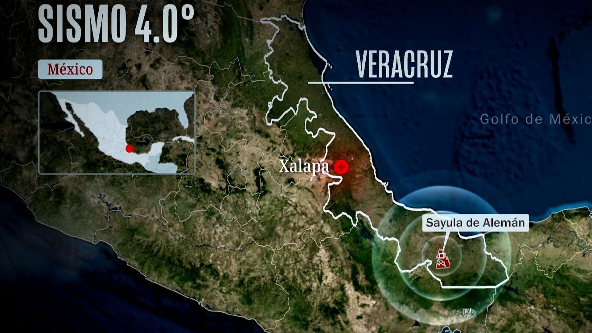 Sismo de Magnitud 4 Sacudió Veracruz Cerca de Sayula de Alemán