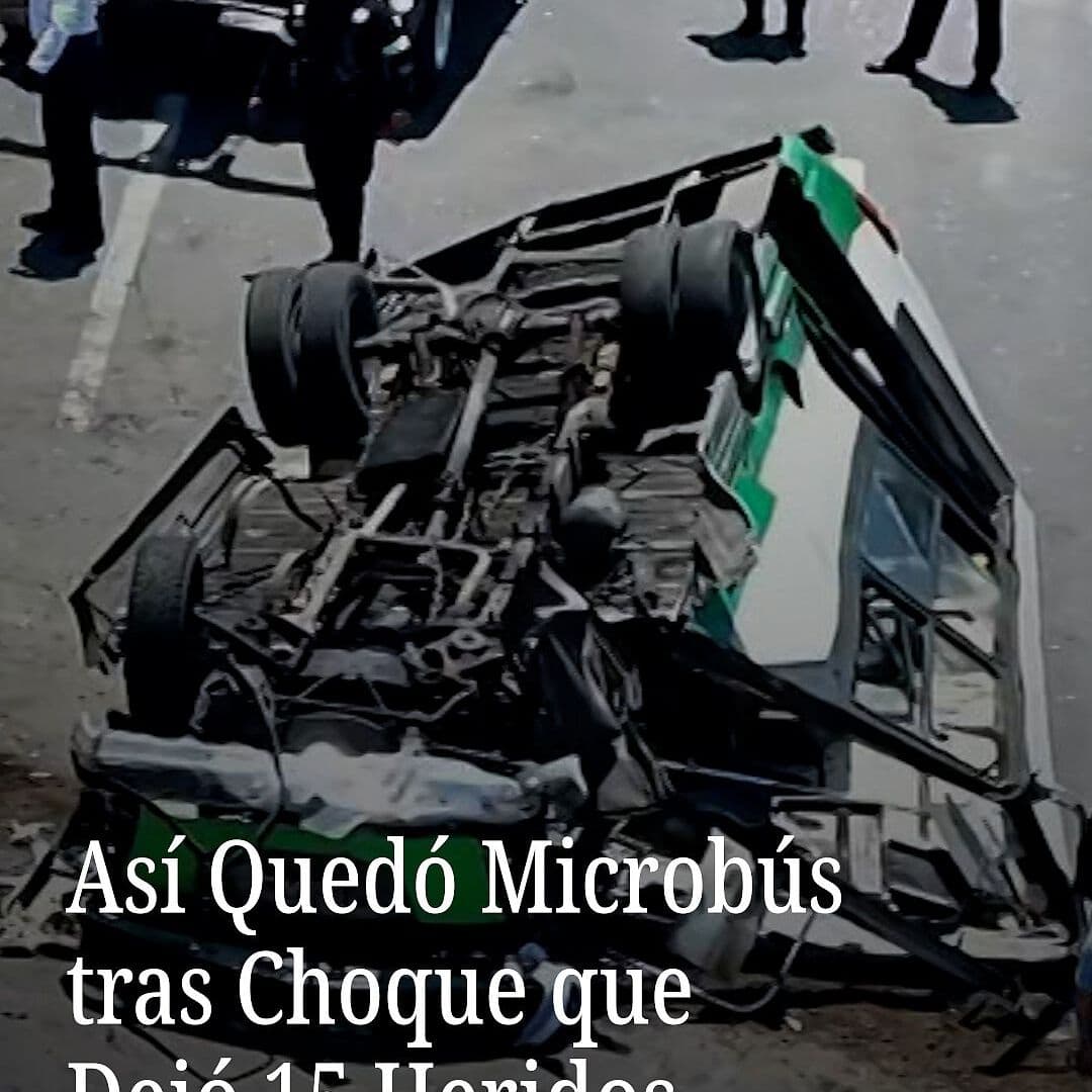 Así Quedaron Microbuses tras Choque