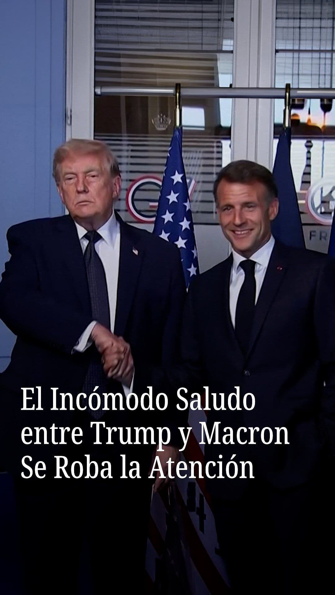 El Incómodo Saludo entre Trump y Macron Se Roba la Atención