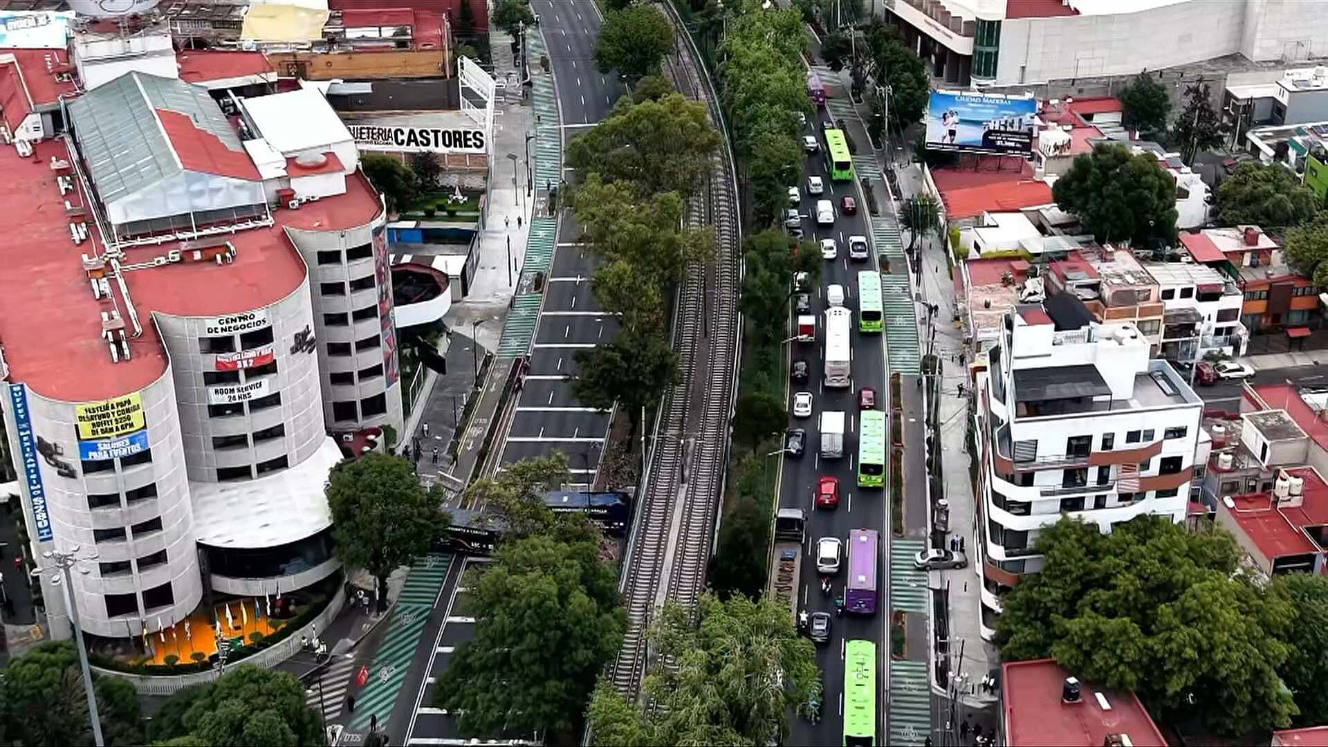 Así se Ve Desde el Aire el Mega Operativo en Calzada de Tlalpan Hoy 17 de Junio