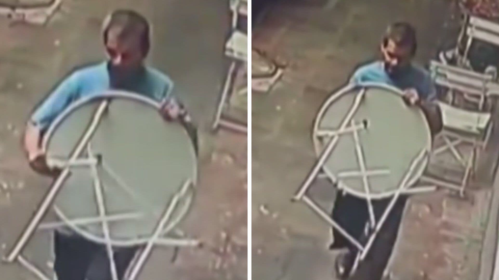 VIDEO: Sujeto Roba Mesas de Cafetería en CDMX en Cuestión de Segundos