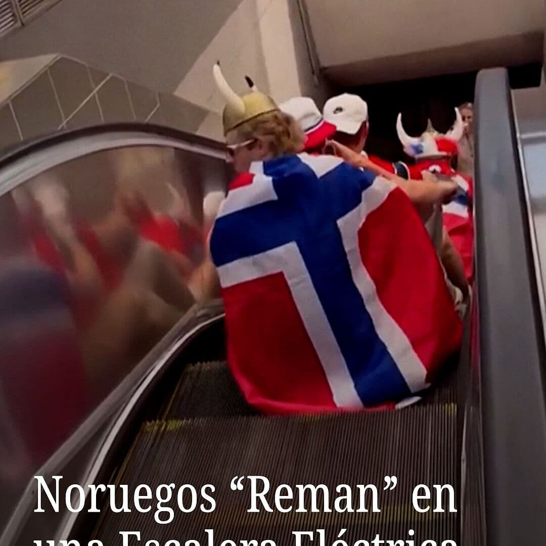 Noruegos “Reman” en una Escalera Eléctrica