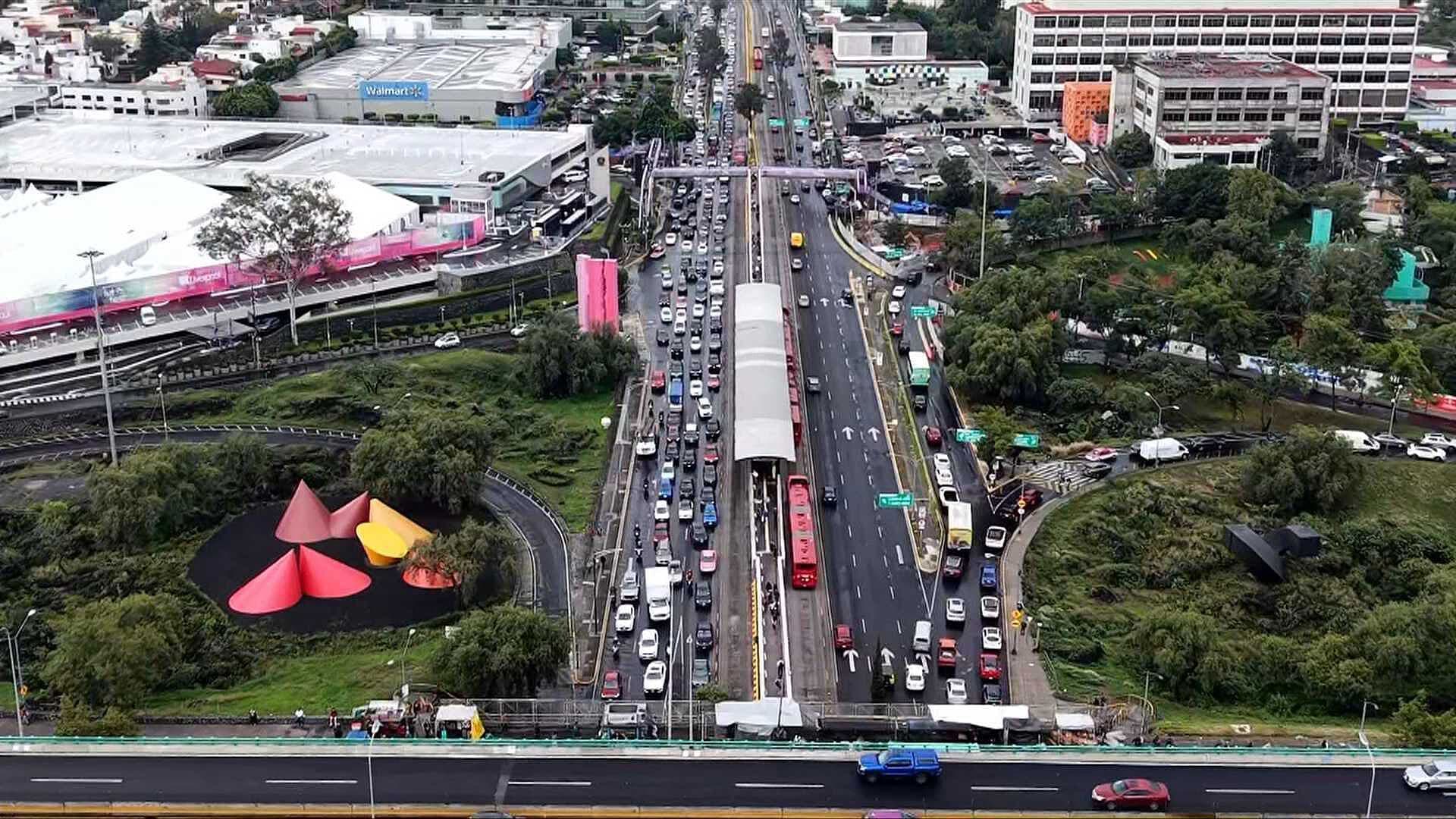 Desde el Aire: Así se Ve Afectación por Cierres en Avenida Insurgentes en CDMX