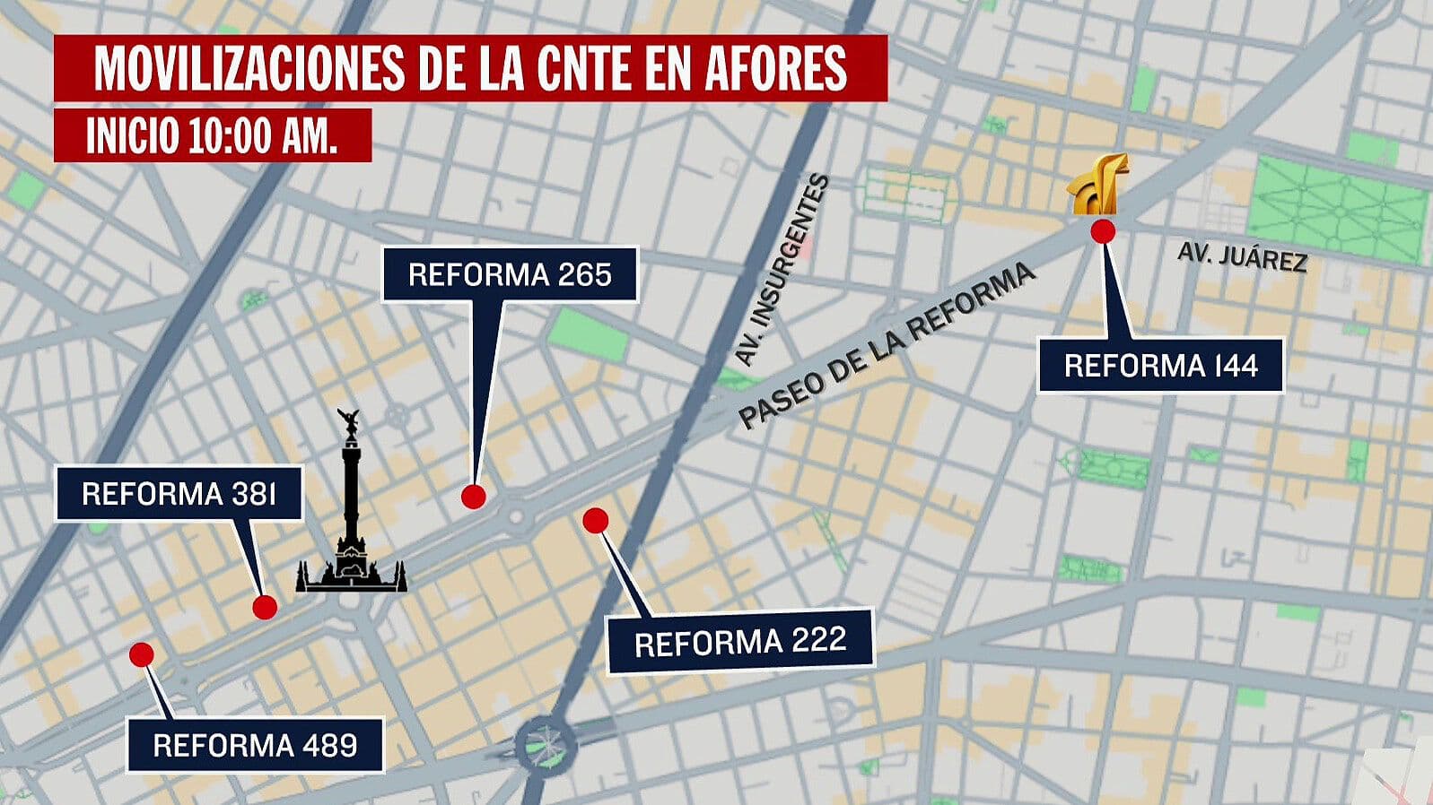 Movilizaciones de la CNTE Hoy en Oficinas de Afores: Mapa de Zonas Afectadas en CDMX