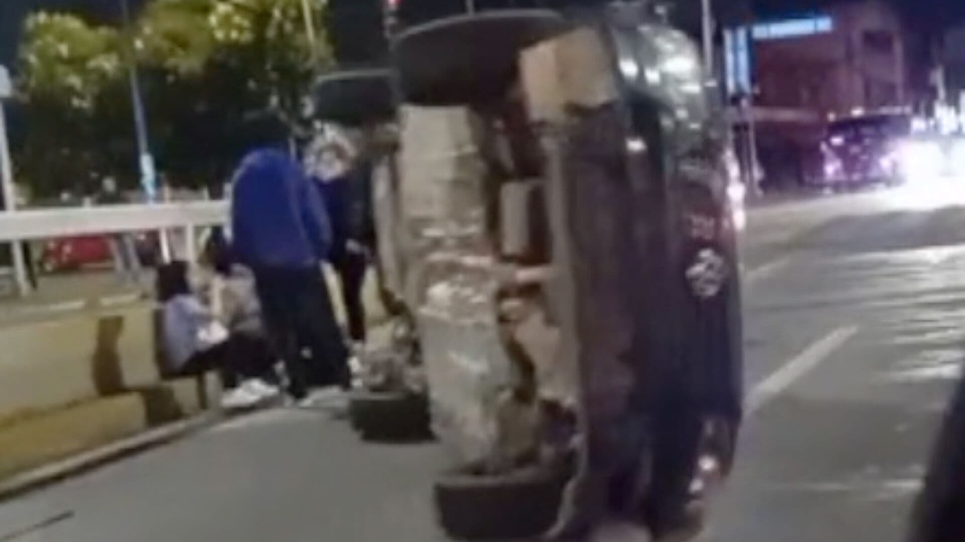Accidente Volcadura Automóvil Bulevar Norte Distribuidor Juárez Serdán Puebla