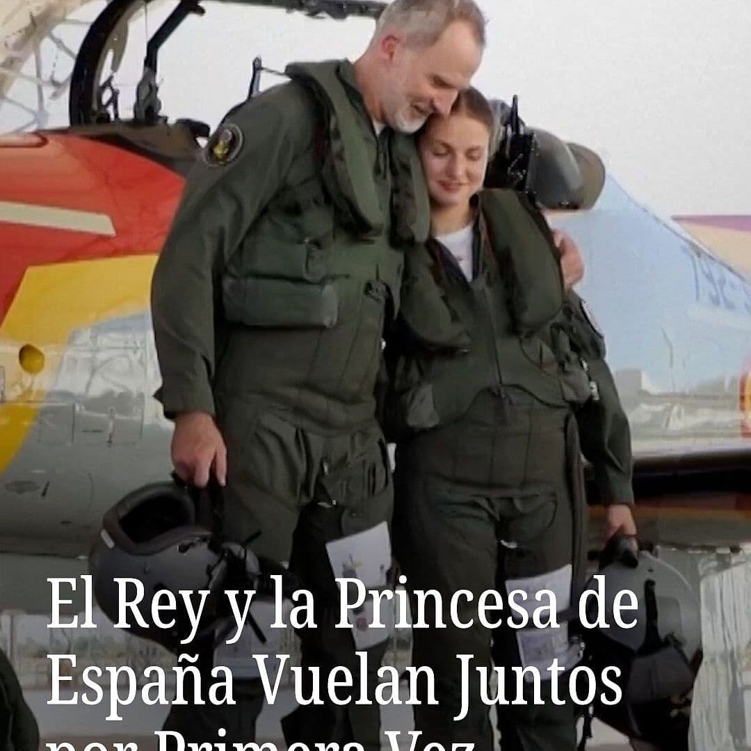 El Rey y la Princesa de España Vuelan Juntos por Primera Vez