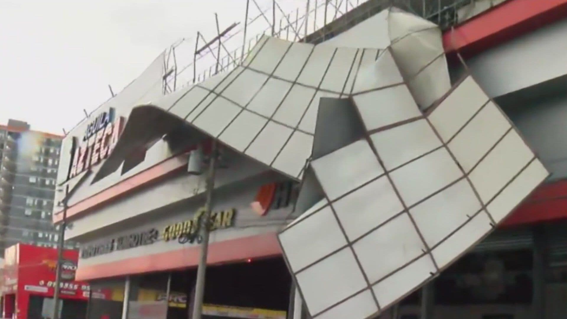 Cae Estructura de Negocio por Lluvia y Viento en Monterrey