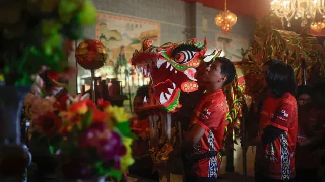 Celebración del año nuevo chino en Panamá