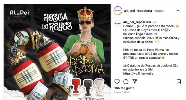 Rosca de Reyes de Peso Pluma