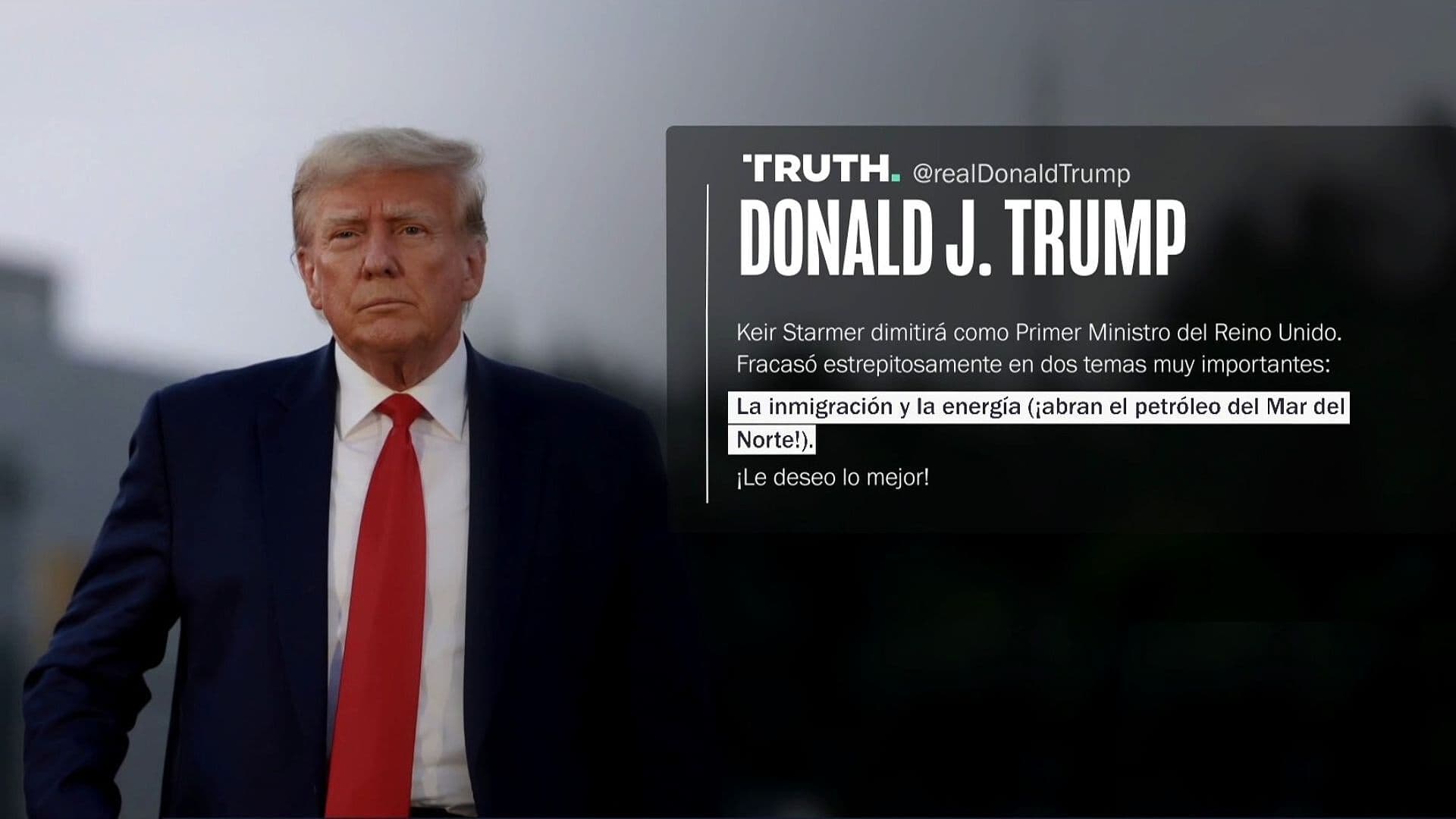 Donald Trump Asegura que Keir Starmer Dimitirá como Primer Ministro del Reino Unido
