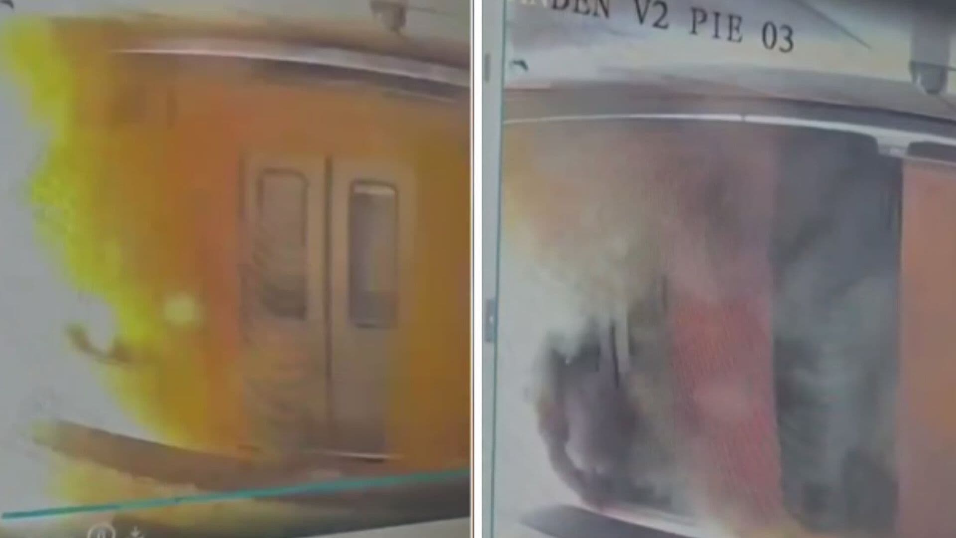 VIDEO: Momento Exacto del Corto Circuito en Metro Merced; Así se Prendió en Llamas el Vagón