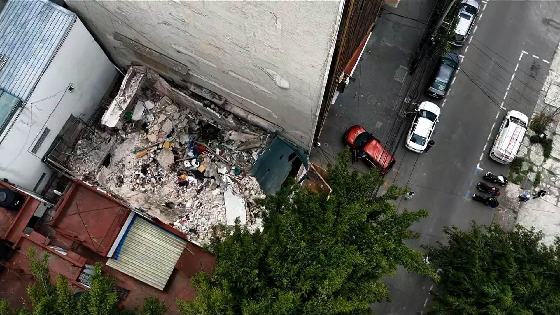 Desde el Aire: Así Quedó la Vivienda Colapsada en la Colonia Hipódromo, CDMX