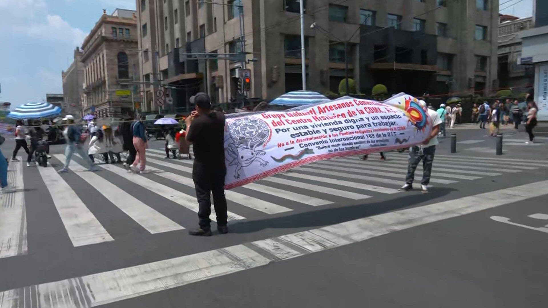 Realizan Bloqueos en Dos Puntos del Centro Histórico, CDMX