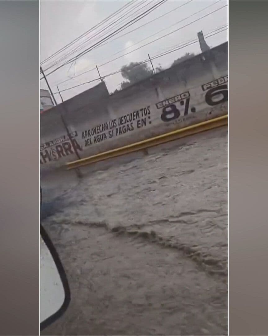 Fuerte Tormenta Inunda Calles, Casas y Negocios en el Municipio de La Paz, Edomex