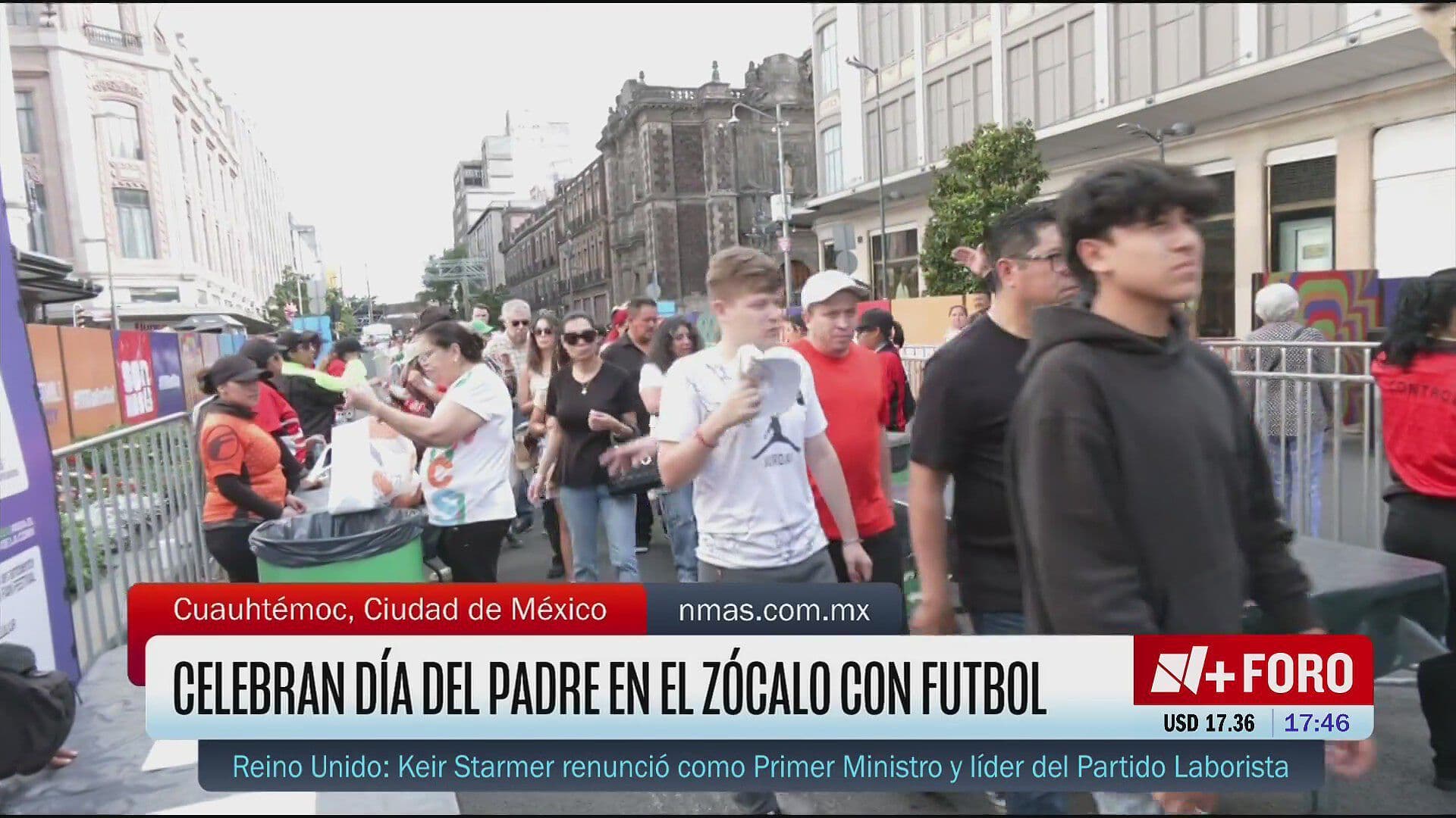 Miles de Familias Celebraron el Día del Padre en el Fan Fest del Zócalo de la CDMX