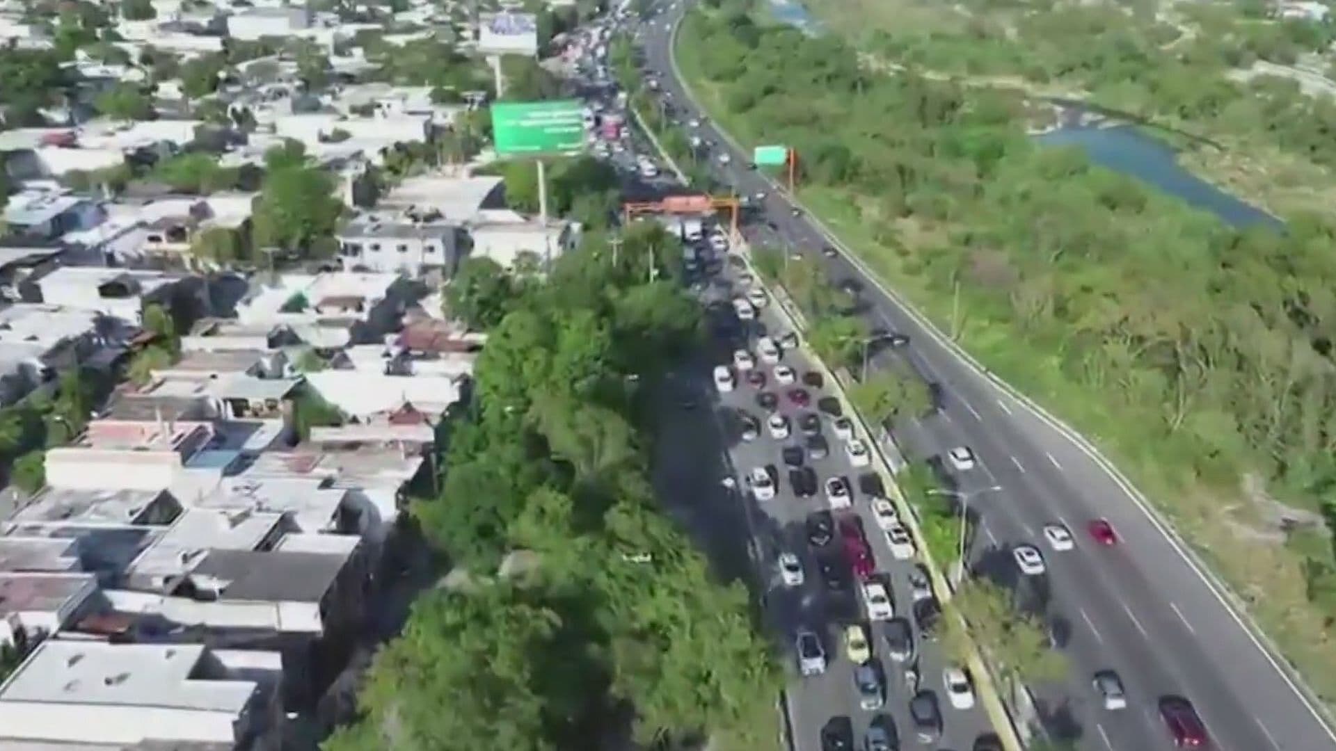 Así Se Ve Desde el Aire el Bloqueo por Parte de los Vecinos de Miguel de la Madrid en Guadalupe