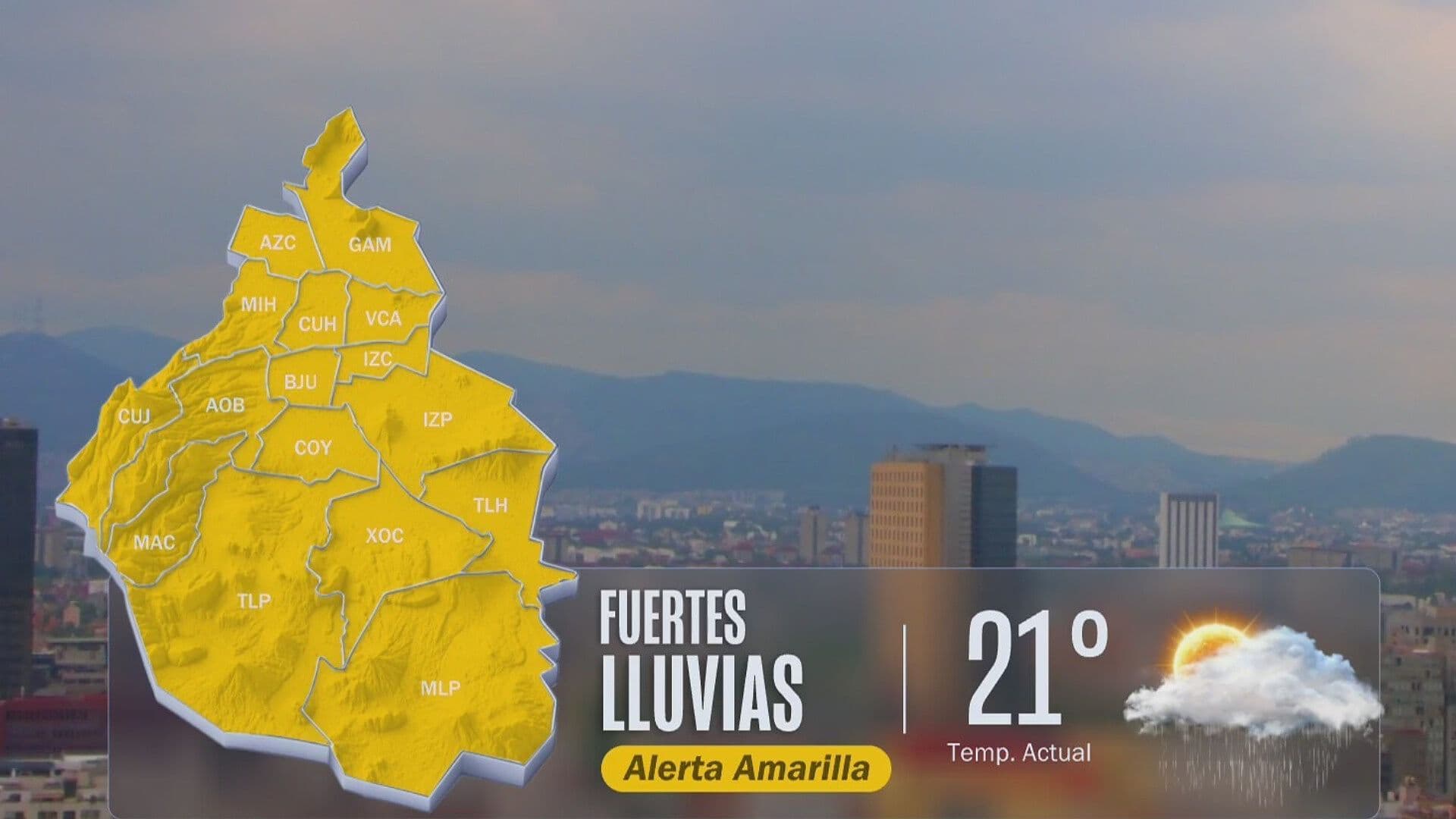 Activan Alerta Amarilla por Lluvias y Granizo en Ciudad de México
