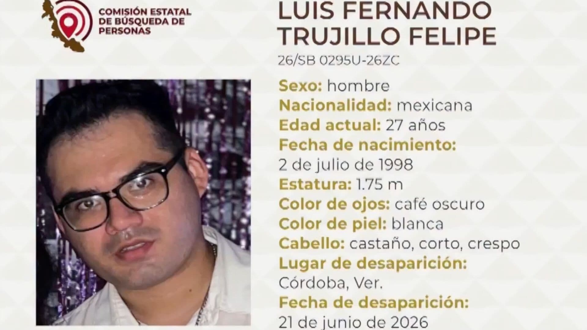 Familiares de Fernando Trujillo Piden Apoyo para Localizarlo Desapareció en Córdoba Veracruz