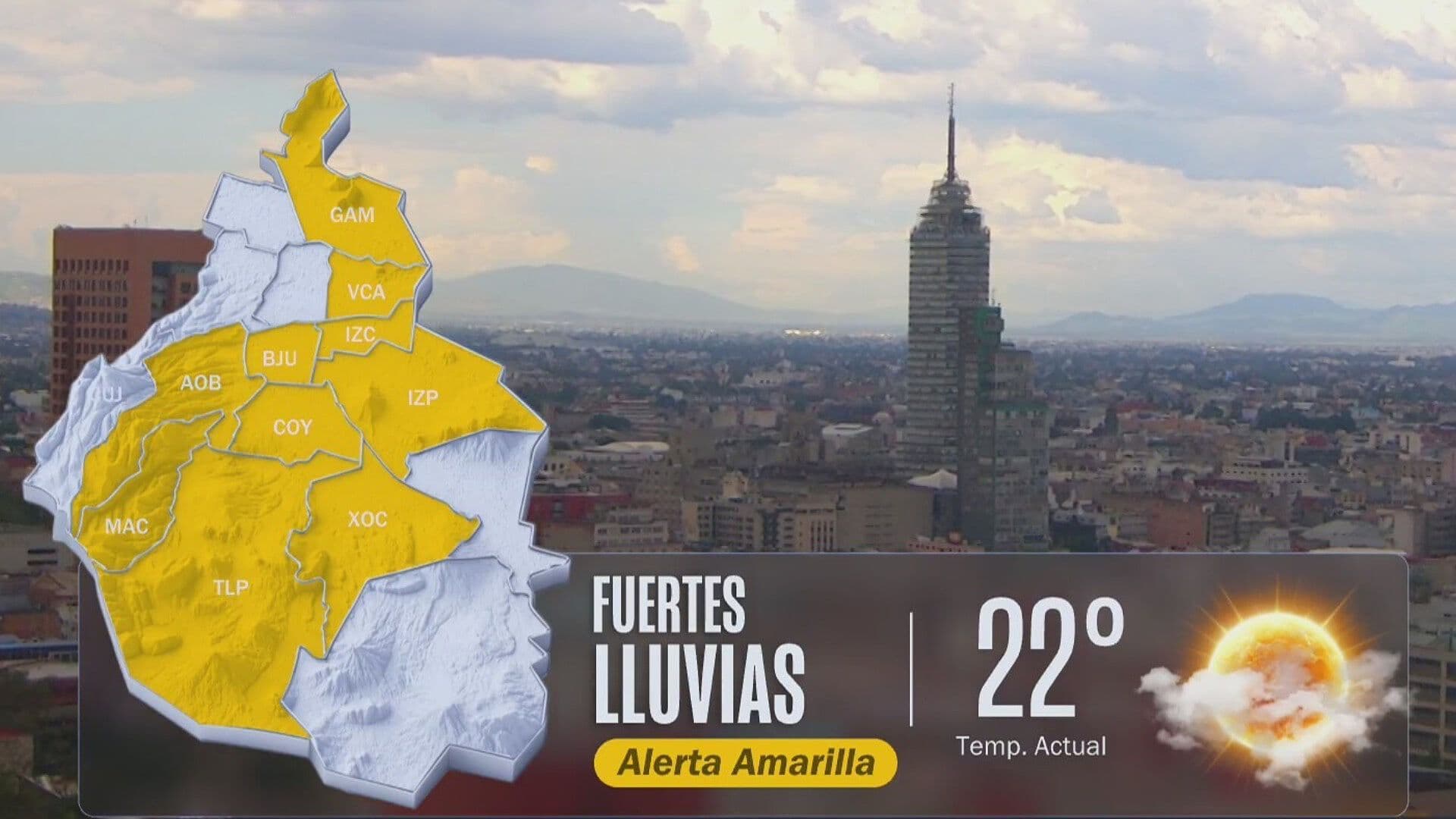 Activan Alerta Amarilla por Pronóstico de Lluvias Fuertes en Ciudad de México