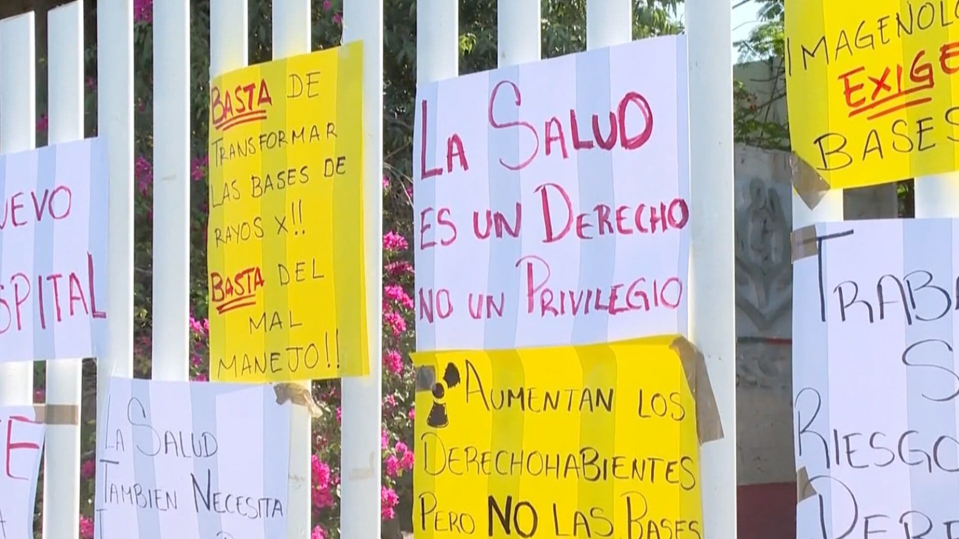 Trabajadores del ISSSTE Protestaron y Cerraron Calles Frente al Hospital en Hermosillo