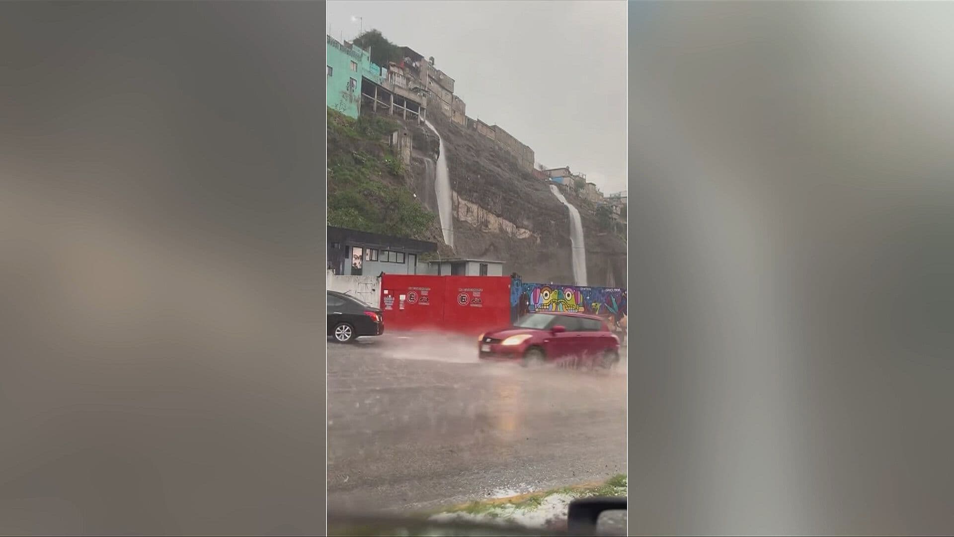 Lluvia en Interlomas: Cascadas Sorprenden a Habitantes de Huixquilucan, Edomex
