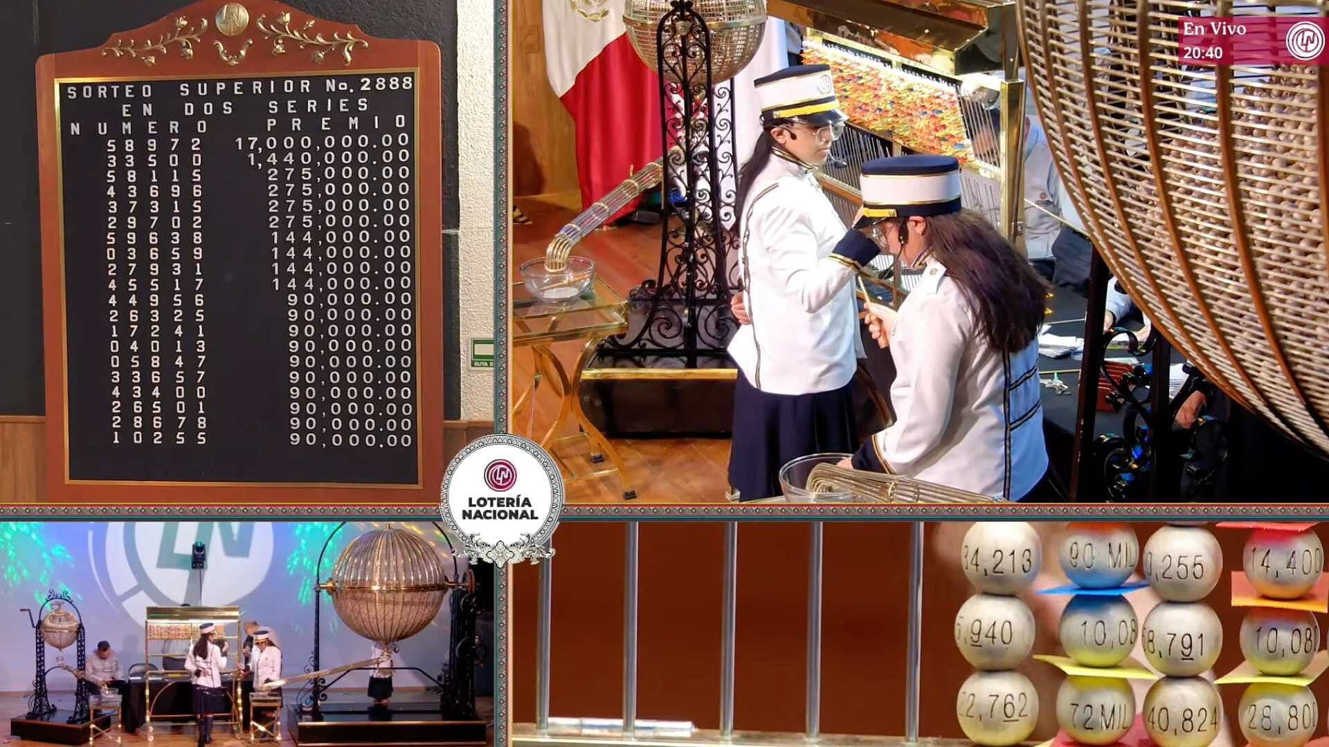 Resultado Premio Mayor Sorteo Superior 2888 de la Lotería Nacional de Hoy 26 de Junio 2026