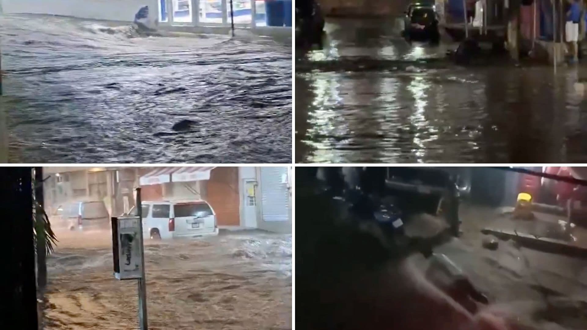 Tromba Provoca Graves Inundaciones en Catemaco Veracruz y Arrastra a un Hombre